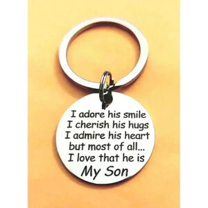 To My Son I Adore His Smile Keychain